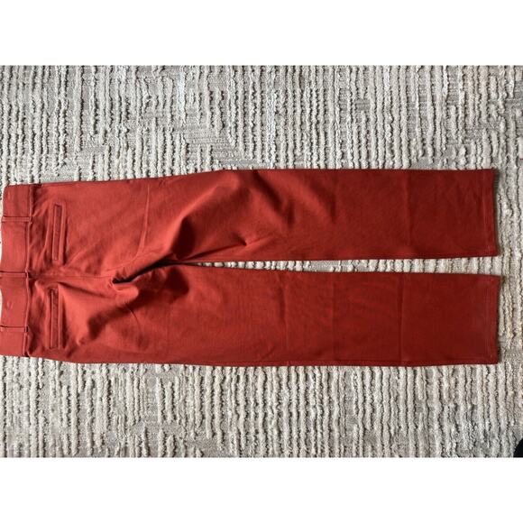 Betabrand Classic Dress Pant Yoga Pant Straight Red Small Colorful Spring Brick - Picture 2 of 5